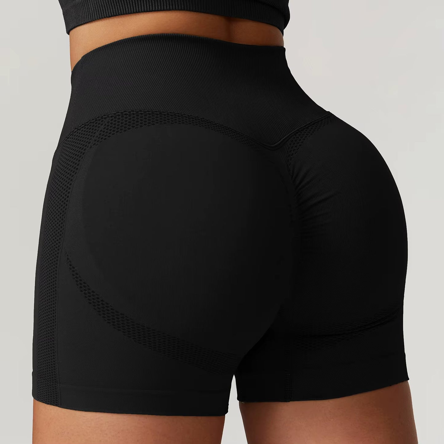 Seamless Yoga Shorts Women High Waist Workout Shorts Fitness Yoga Lift Butt Fitness Yoga Gym Running Short Pants Sportswear