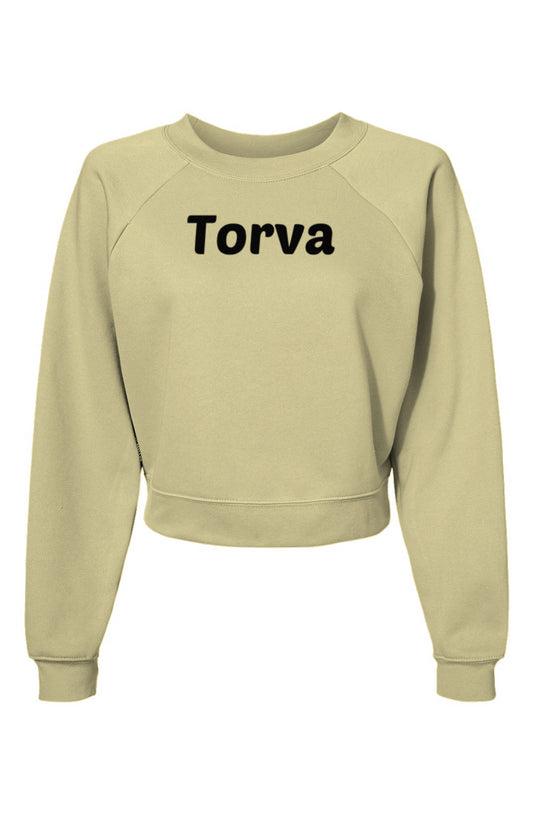 Womens Raglan Pullover Fleece Sweatshirt