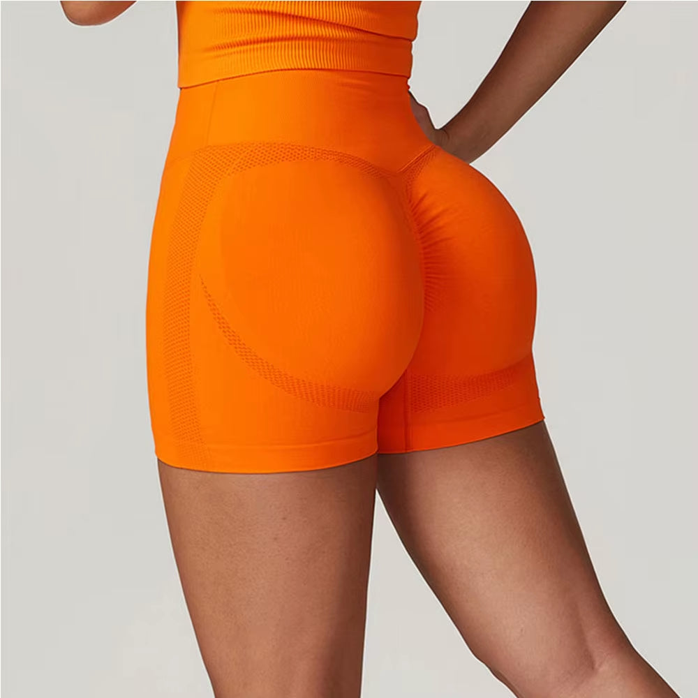 Seamless Yoga Shorts Women High Waist Workout Shorts Fitness Yoga Lift Butt Fitness Yoga Gym Running Short Pants Sportswear