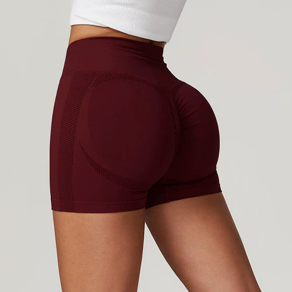 Seamless Yoga Shorts Women High Waist Workout Shorts Fitness Yoga Lift Butt Fitness Yoga Gym Running Short Pants Sportswear